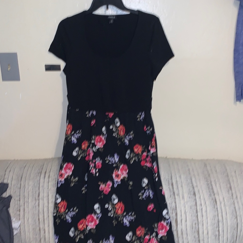 Torrid Skull and Floral Dress Halloween Fall Ready